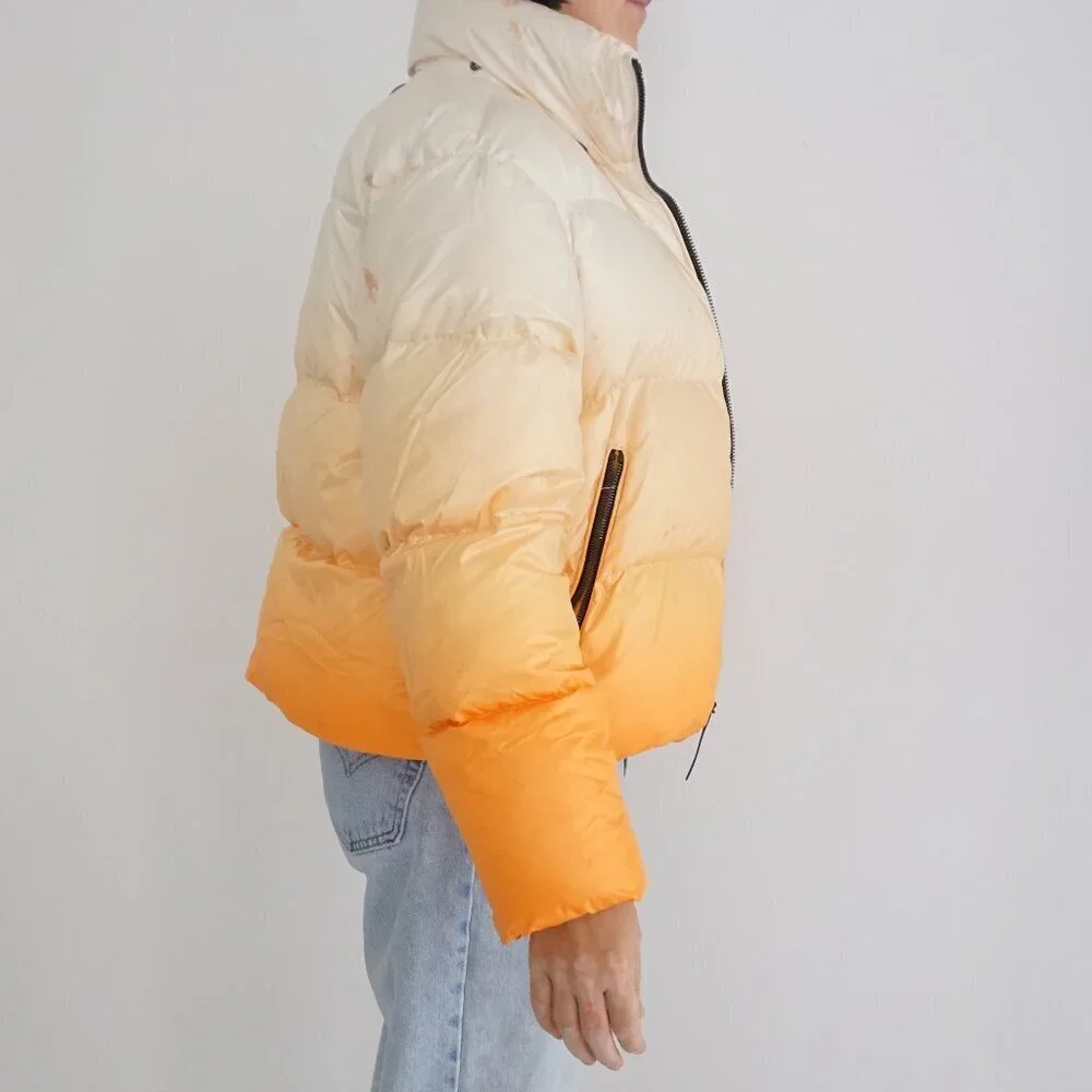 MACKAGE Evie Ombré Sunset 90% Duck Down Feather Cropped Puffer Jacket S - Picture 4 of 16